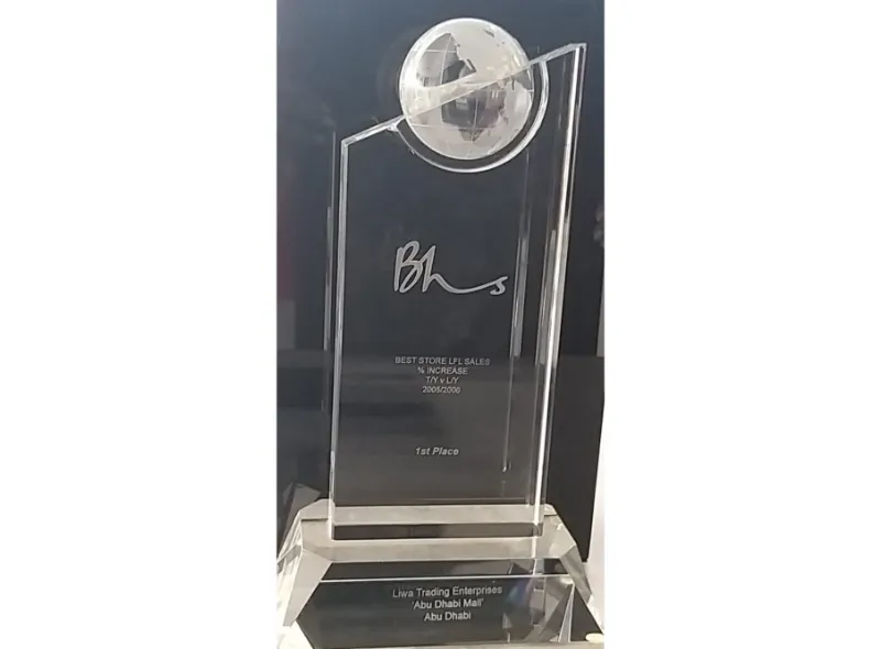 Best Store LFL Sales Award - Liwa Trading (2005-2006)